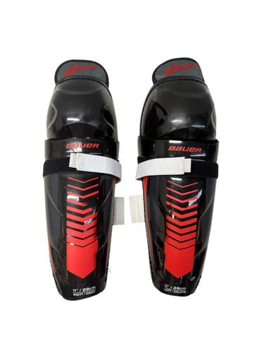 Used Bauer LIL SPORT Junior Shin Guards Black 11" 11835-S000211952