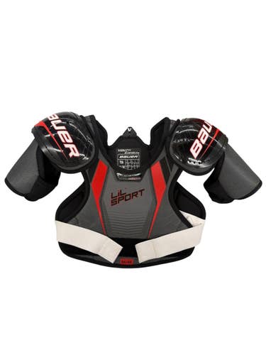 Used Bauer LIL SPORT Youth Shoulder Pads Grey And Red MD 11835-S000211953