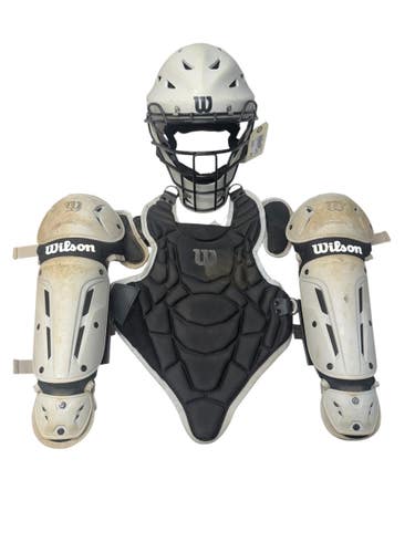 Used Wilson T-BALL Catchers Chest Protector Grey T-Ball 11835-S000211957