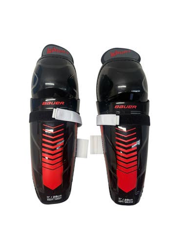 Used Bauer LIL SPORT Senior Shin Guards Black 11" 11835-S000211675