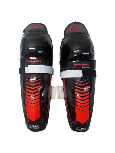 Used Bauer LIL SPORT Senior Shin Guards Black 11" 11835-S000211676