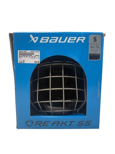 Used Bauer RE AKT 55 Helmet Cage Combo Black SM 11835-S000211680