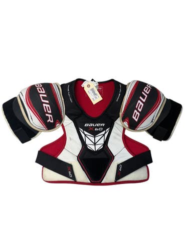 Used Bauer VAPOR X60 Senior Shoulder Pads White/Black/Red LG 11835-S000211748