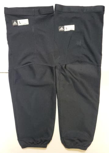 PITTSBURGH PENGUINS Adidas All Black Pro Practice Hockey Socks Large