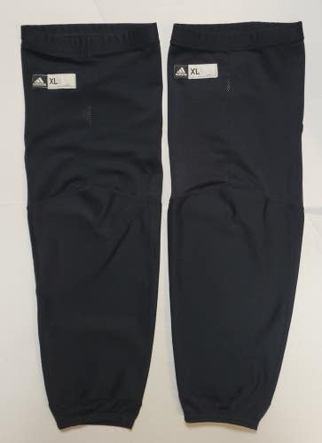 PITTSBURGH PENGUINS Adidas All Black Pro Practice Hockey Socks XL