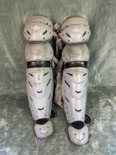 Gray Intermediate All Star LG30WPRO Catcher's Leg Guard (Used)
