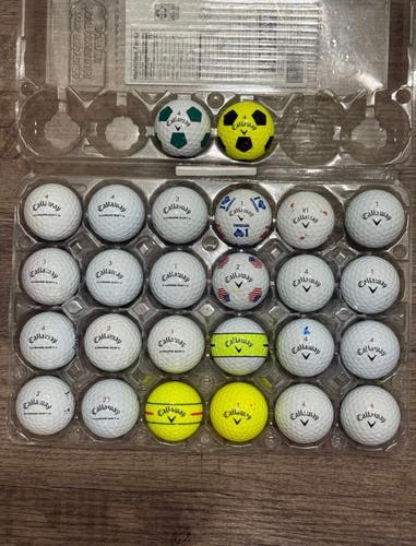 26 Callaway Chrome Soft Golf Balls - 5A MINT CONDITION ONLY