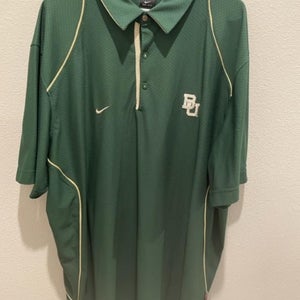 Baylor Green Men's Nike Dri Fit Polo Shirt (Used), XXL