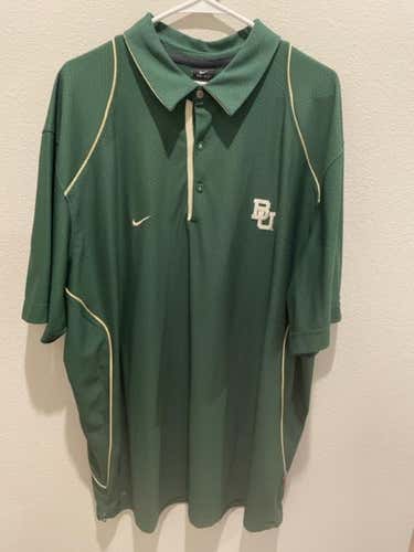 Baylor Green Men's Nike Dri Fit Polo Shirt (Used), XXL
