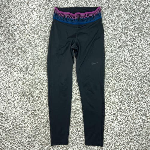 Nike Pro Pants Womens Small Black Compression Leggings Dri-FIT Running Gym Sport