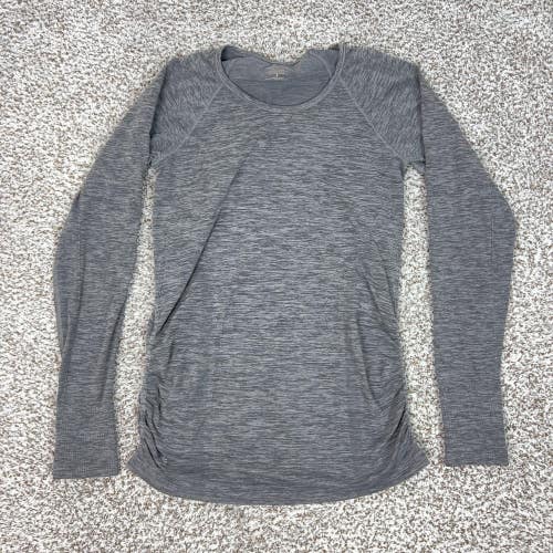 Athleta Shirt Womens Small Gray Seamless Speedlight Running Gym Athletic Top