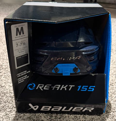 Medium Bauer Blue Re-Akt 155 Helmet $90.00