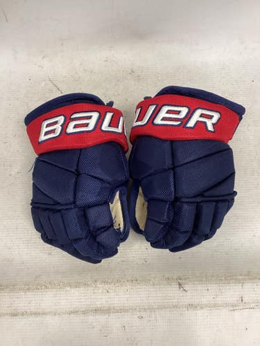 Used Bauer VAPOR PRO TEAM MILITIA Junior Gloves White/Red/Navy 10" 11851-S000051133
