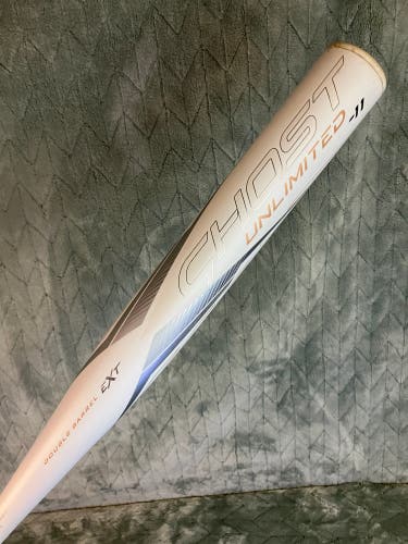 White 2023 Easton Ghost Unlimited Composite Bat (-11) Composite 20 oz 31" (Used)