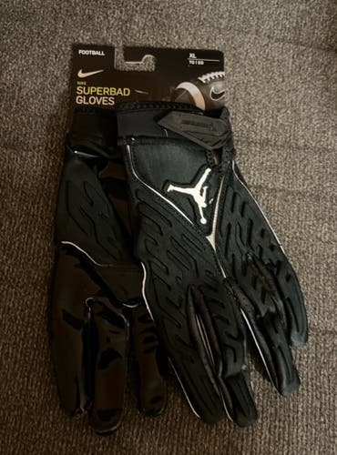 Nike Jordan Superbad 6.0 Football Gloves Black Size XL