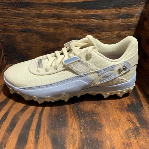Under Armour Harper 10 Pro TPU Low Baseball Cleats Cream 6010136-280 Size 10
