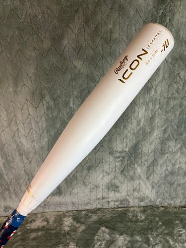 2024 Rawlings Icon Composite Bat USSSA Certified (-10) Composite 19 oz 29" (Used)