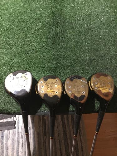 Spalding TopFlite Model 18 Hydrosealed Woods Set D, 2 1/2W, 3 1/2W, 4 1/2W Steel