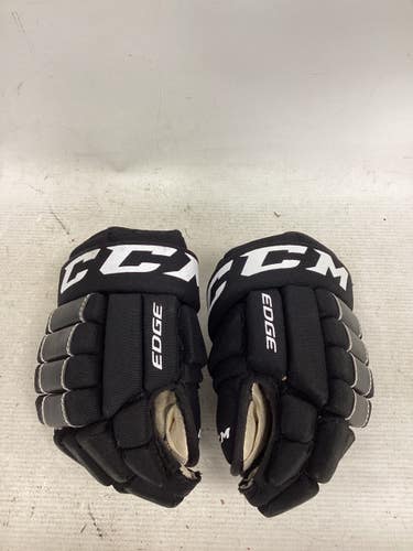 Used CCM EDGE GLOVES Junior Gloves Black 10" 11851-S000051025