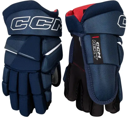 New CCM NEXT Junior Gloves Navy And White 10" 11851-CCMHGNEXT26JRNW10