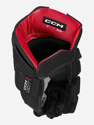 New CCM NEXT Senior Gloves Black And White 15" 11851-CCMHGNEXT26SRBW15