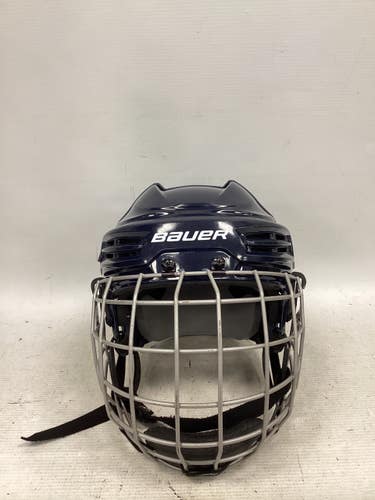 Used Bauer IMS 5.0 M Helmet Cage Combo Navy Blue MD 11851-S000050477