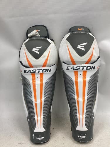 Used Easton M5 SHINGUARDS Senior Shin Guards White 15" 11851-S000050511