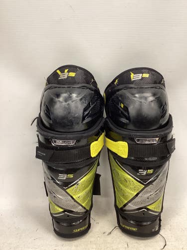 Used Bauer SUPREME 3S Junior Shin Guards Black 11" 11851-S000050559