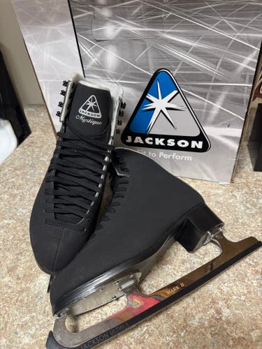 Size 10 men’s Don Jackson Ultima Mystique Figure ice Skates B Adult ten 1592 JS1592 black