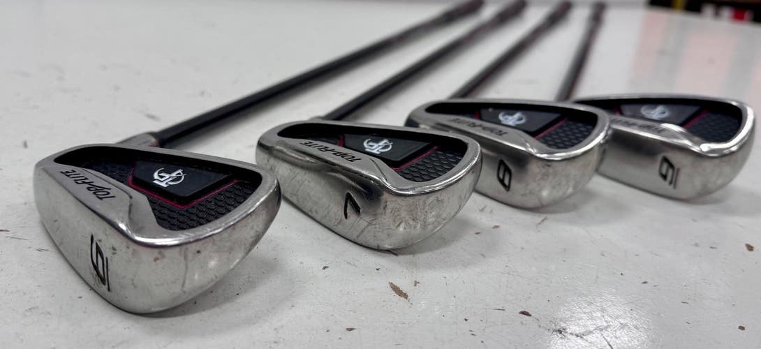 Used Top Flite TF SENIOR GRAPHITE Mens Package Set RH Black 4 Piece 11860-C000314557