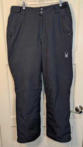 Spyder Ski Snow Pants Mens Size: L Black Waterproof Snowboard READ