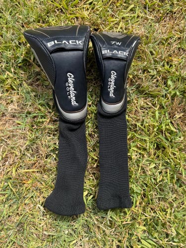 Cleveland Golf Black Head Cover Set, For Driver & 7 Fairway Wood
