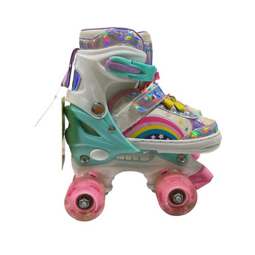 Used FYHART POWER SUPERB Junior Roller Quad Skates White Adjustable 11847-S000038271