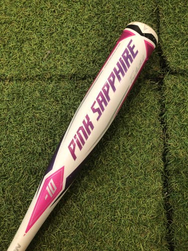 2022 Easton Pink Sapphire Alloy Bat (-10) Alloy 17 oz 27" (Used)