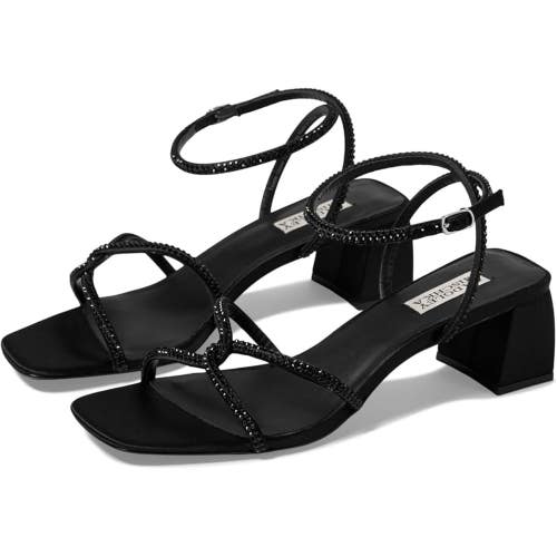 Badgley Mischka Brisa MP7417 Sandals Women's US 8 M Black Block Heel ZOGG3497