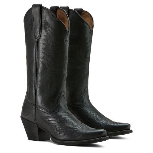 Ariat Round Up Collins 10061139 Women's 7.5 Black Leather Western Boots ZOGG3491