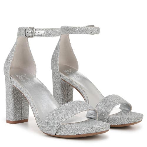 Naturalizer Joy G1728F4025 Sandals Women's 7.5 Wide Silver Ankle Strap ZOGG3533
