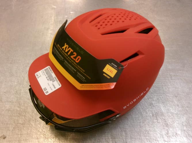 Used Evoshield HELMET Batting Helmet w/Mask Red XL 11339-S000206321