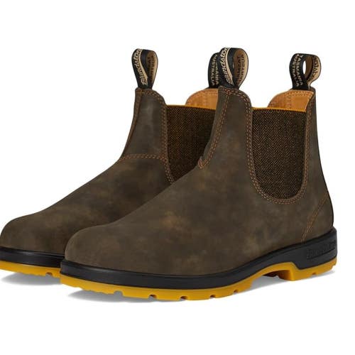 Blundstone 1944 Men's US 4 Rustic Brown Leather Round Toe Chelsea Boots ZOGG3528