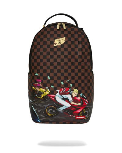 Sprayground 305 Escape Route Backpack Unisex Multi Check Shoulder Strap SPR377