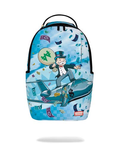 Sprayground Monopoly Jet Rider Backpack Unisex OS Blue Adjustable Straps SPR375