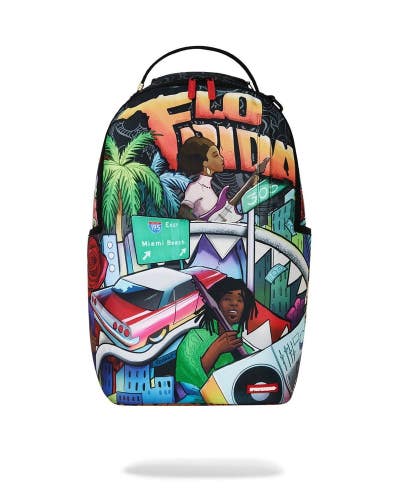 Sprayground Flo Rida Back Tattoo Backpack Unisex Multi Graphic Top Handle SPR382