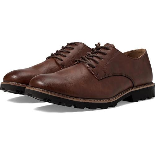 Deer Stags Benjamin Oxford Men's 9 Brown Leather Plain Toe Dress Shoes RHS9383