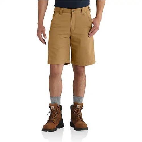 Carhartt Rugged Flex Rigby Shorts Men's 34 Hickory 10" Inseam Workwear KFC1155