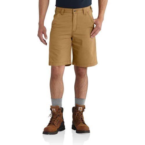 Carhartt Rigby Dungaree Chino Shorts Men 36 Brown 10" Inseam Relaxed Fit KFC1161