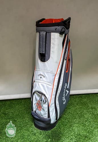 Used Callaway CHEV 14 Way Golf Cart Carry Bag White/Grey/Orange Las Vegas CC