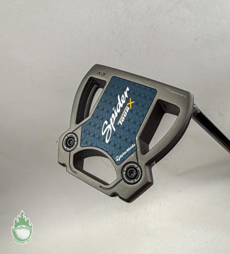 Right Handed TaylorMade Spider Tour X X3 37.5" Putter Black Steel Golf Club