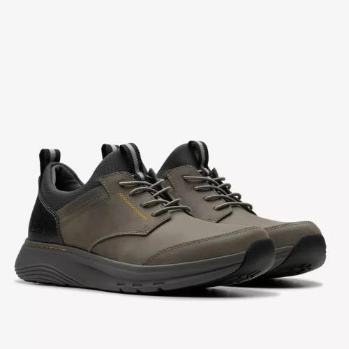 Clarks Motion Trek EZ 26179453 Sneaker Men's 7 Gray Leather Casual Shoes LIQ1572