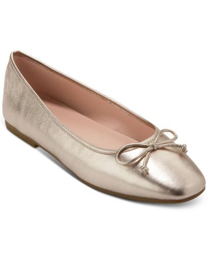 Cole Haan Yara Ballet Flat Women's US 9.5 B Soft Gold Leather Slip On Hawk2933