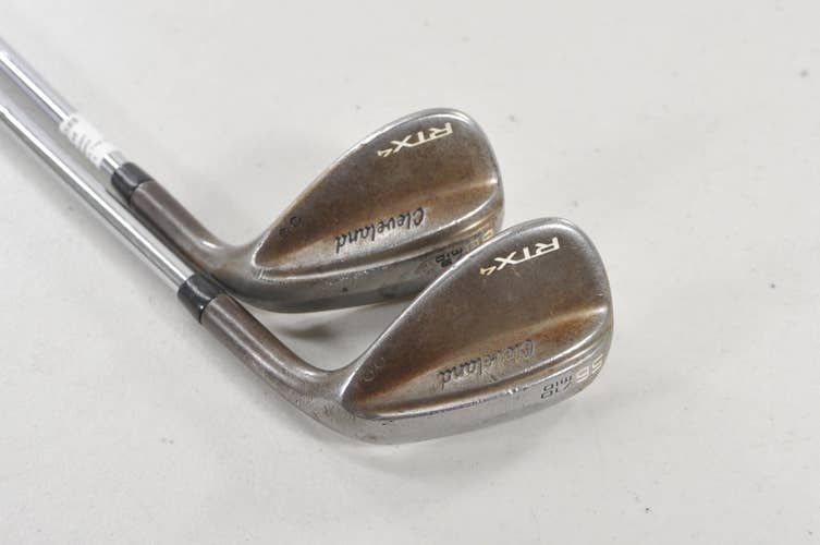 Cleveland RTX-4 Tour Raw 56*, 60* Wedge Set RH KBS Tour 120g Stiff Steel #225588